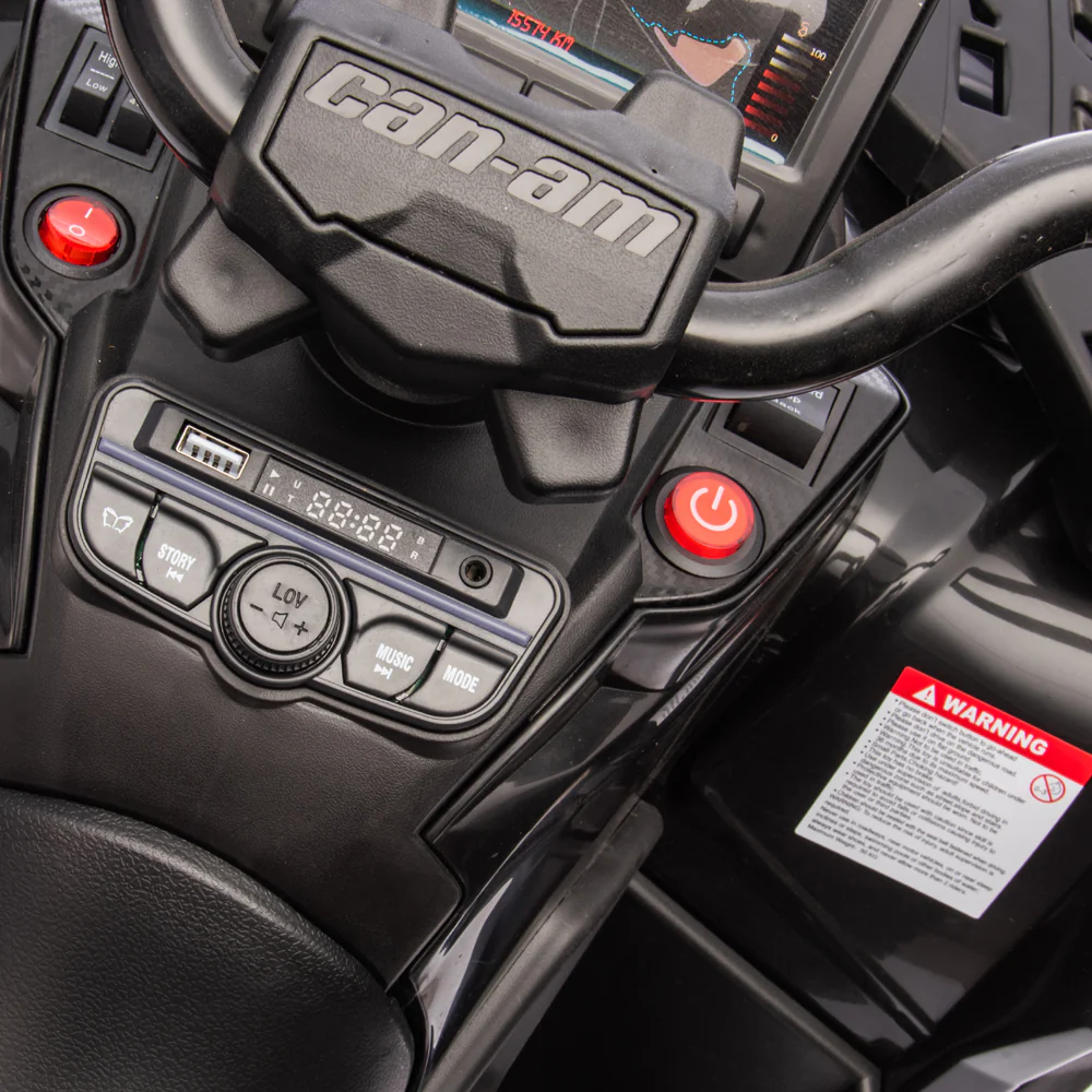 24V 800W -2 Seater  Licensed Can-Am Outlander Monster 4×4 ATV Quad Bike – Black ETA 10th May 2026 - Image 15
