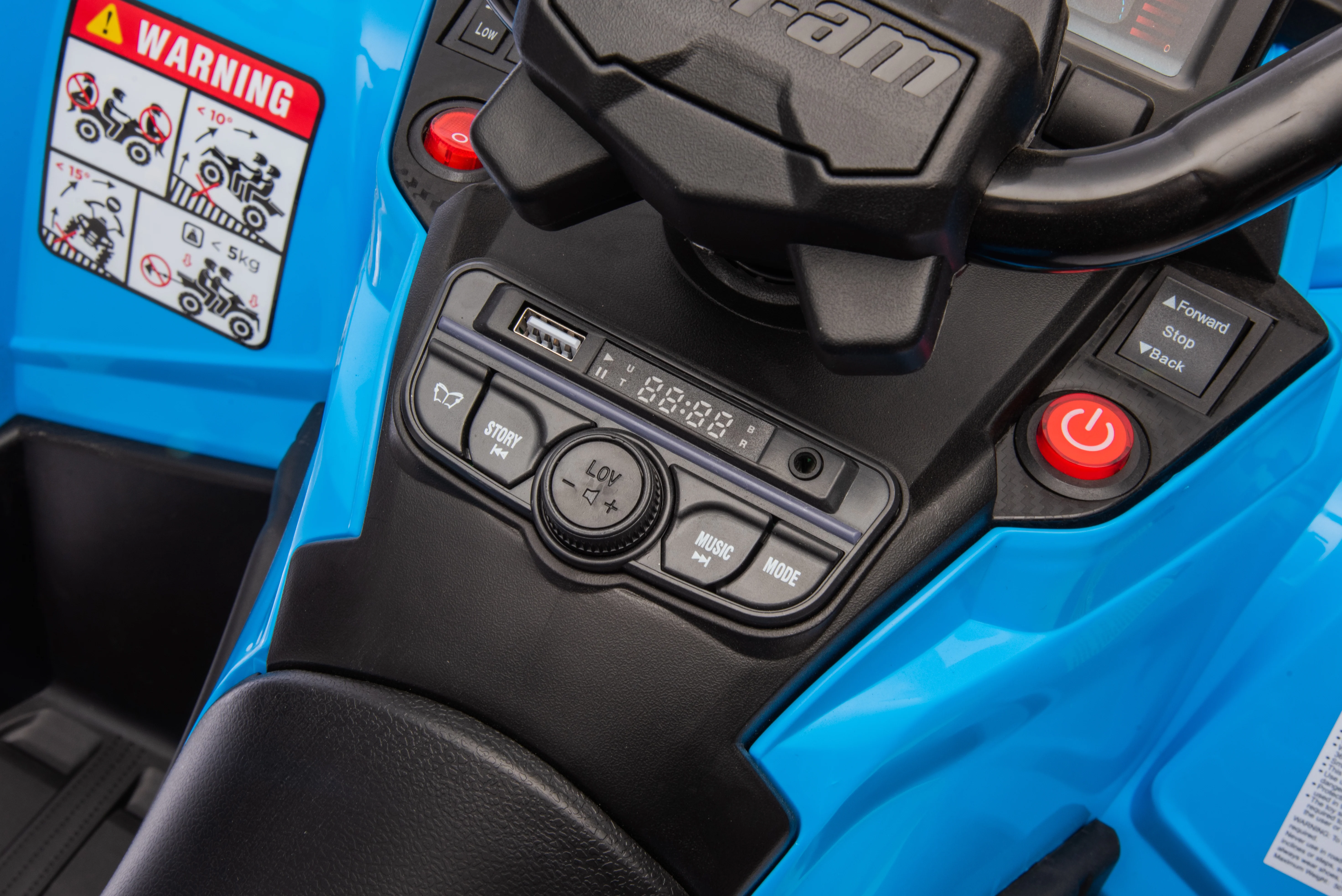24V 800W -2 Seater  Licensed Can-Am Outlander Monster 4×4 ATV Quad Bike – Blue ETA 10th May 2026 - Image 31
