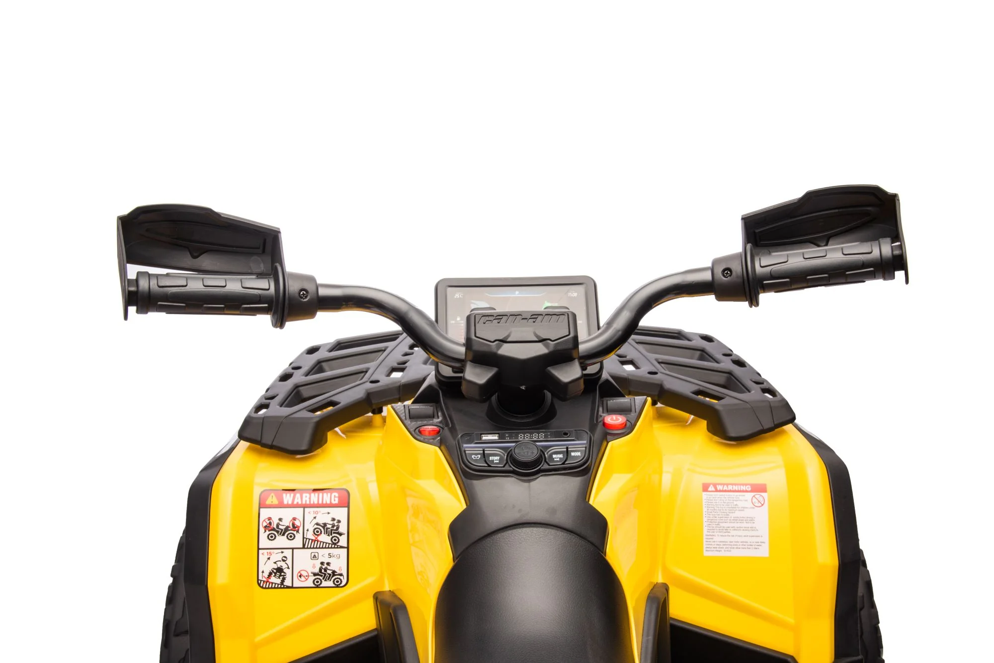 24V 800W -2 Seater  Licensed Can-Am Outlander Monster 4×4 ATV Quad Bike – Yellow - Image 16