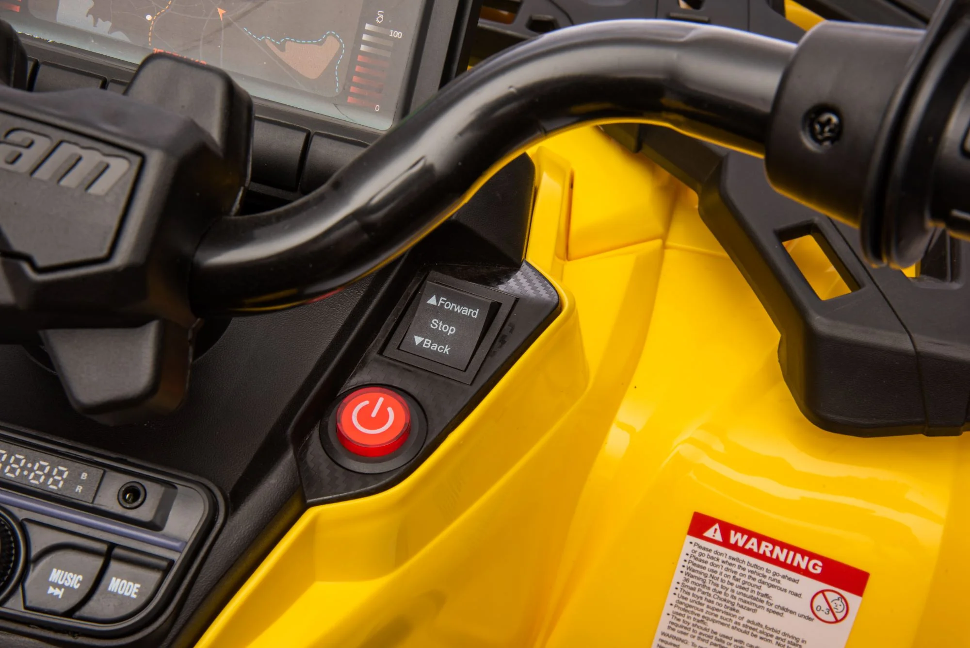24V 800W -2 Seater  Licensed Can-Am Outlander Monster 4×4 ATV Quad Bike – Yellow - Image 19