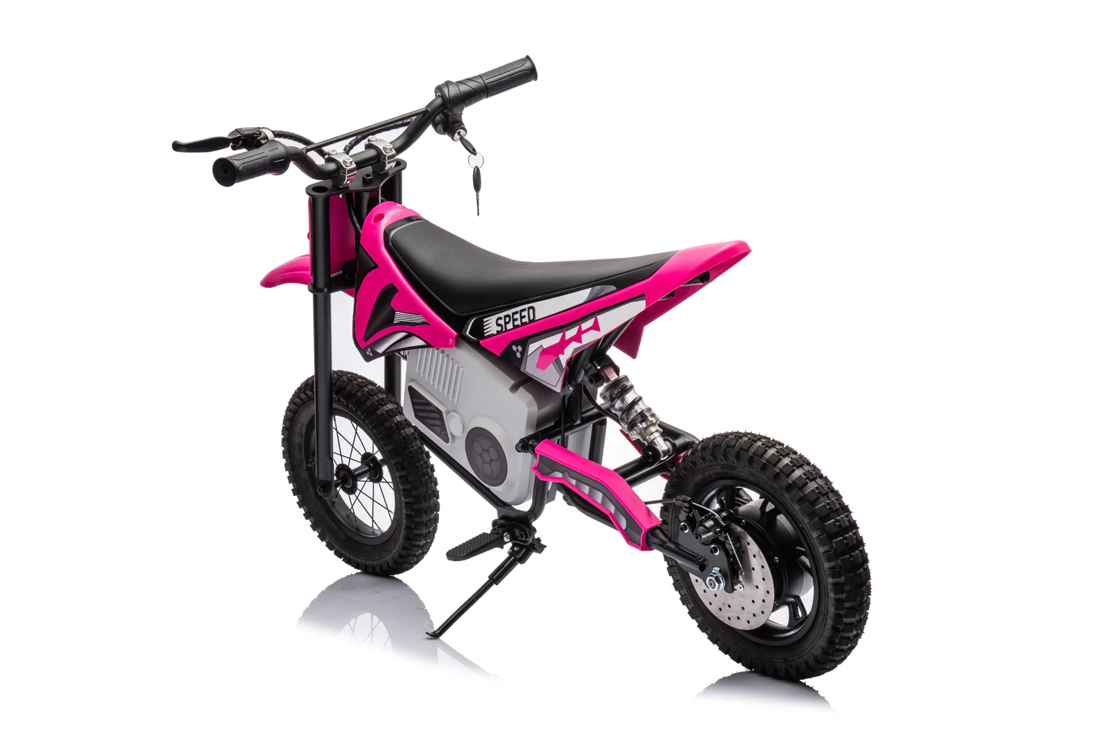 24V Dirt Bike - Single Rider Electric Motorcycle for Kids - Pink - Image 3