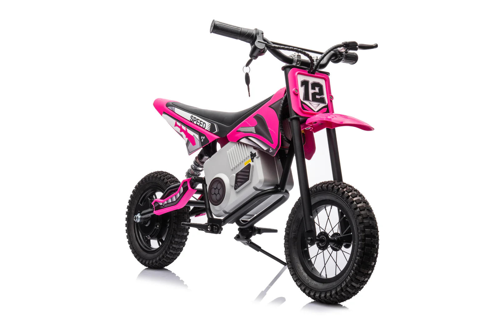 24V Dirt Bike - Single Rider Electric Motorcycle for Kids - Pink - Image 4