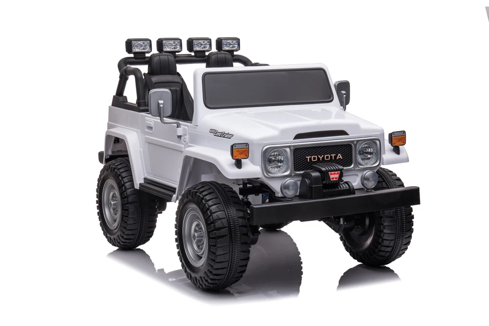 24v licenced Toyota Land Cruiser Jeep 4x4 Ride on Car – White ETA 10th May 2026