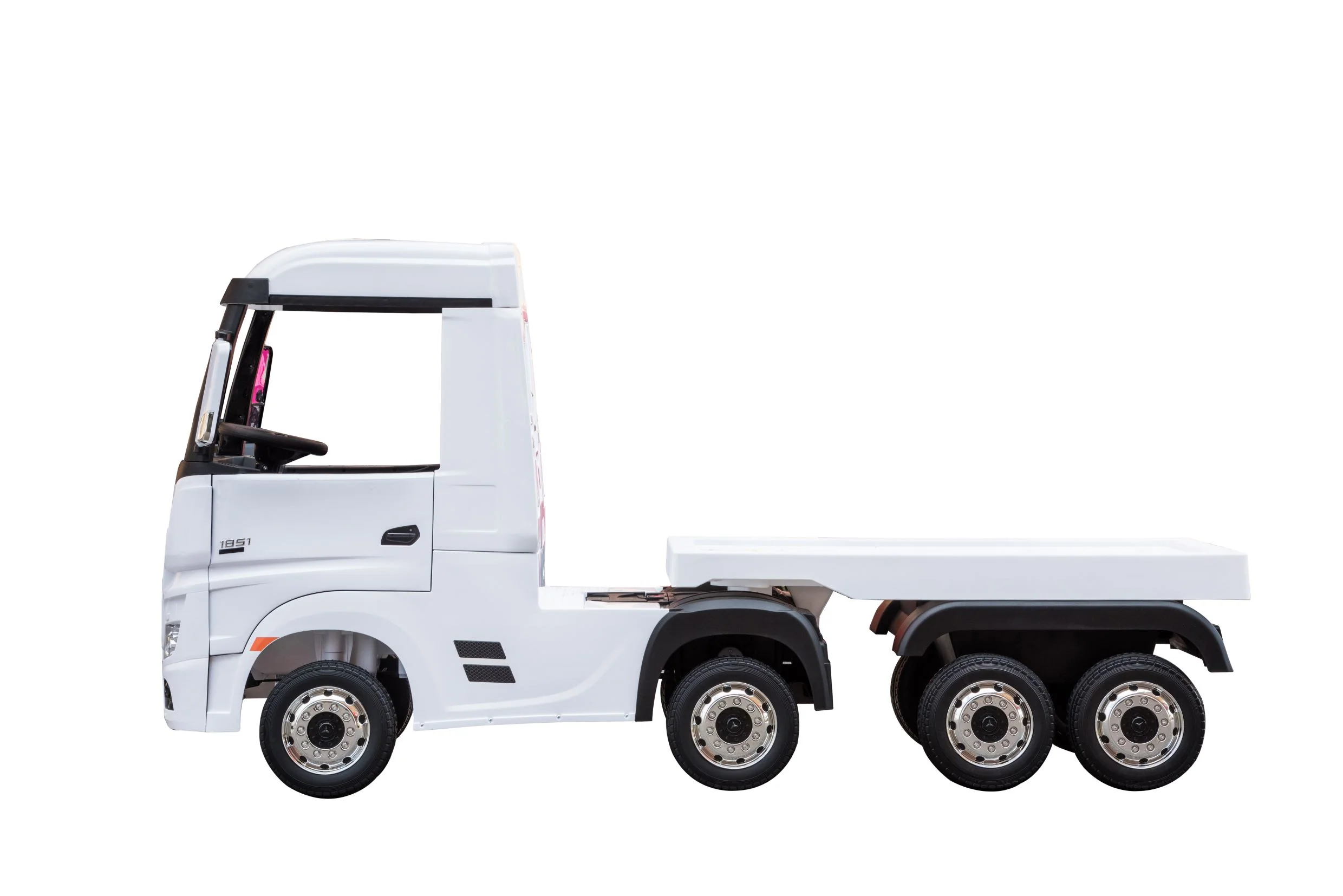 24v Licensed Mercedes-Benz 4x4 Actros Race Truck with Trailer - BLUE - Image 3