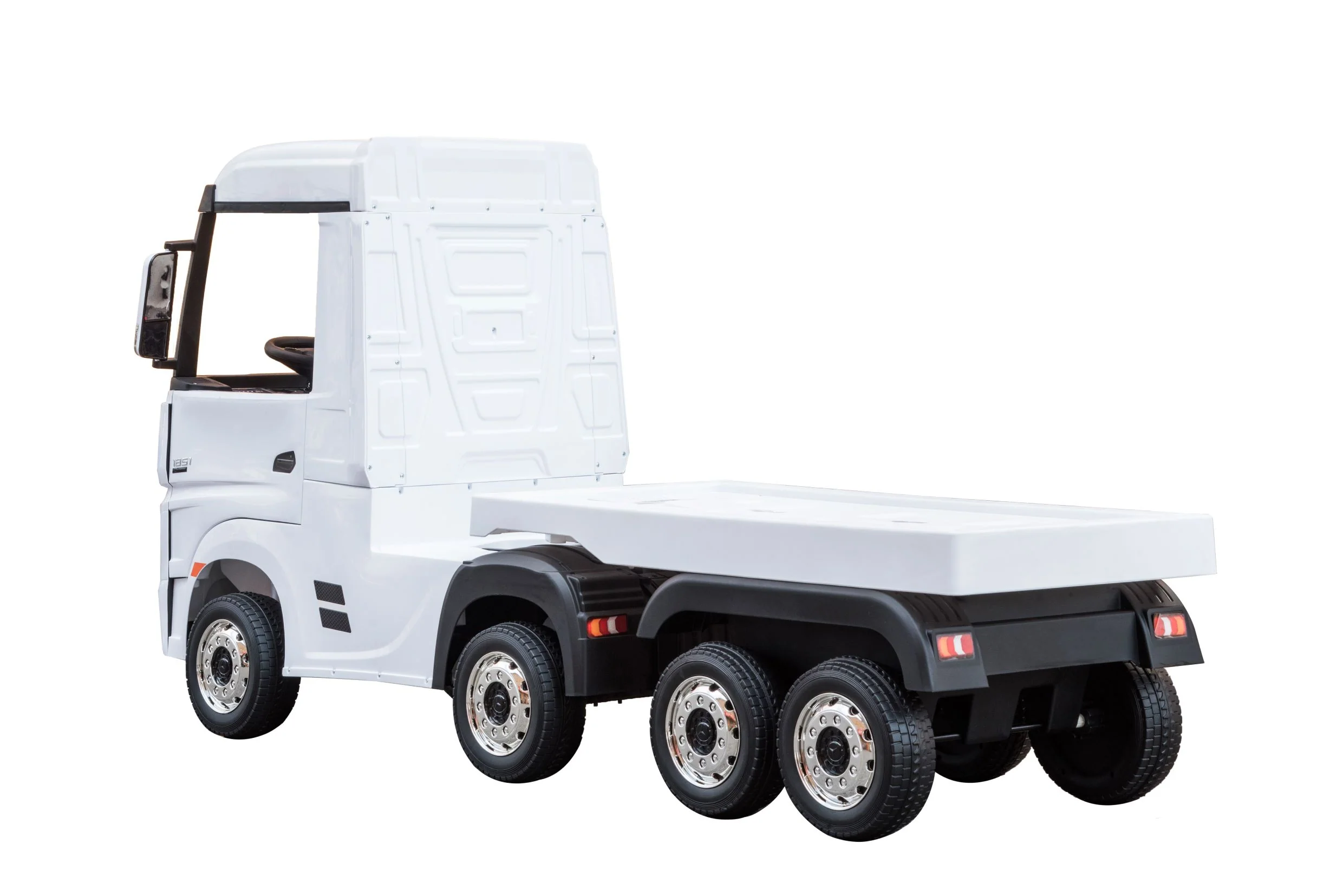 24v Licensed Mercedes-Benz 4x4 Actros Race Truck with Trailer - BLUE - Image 4