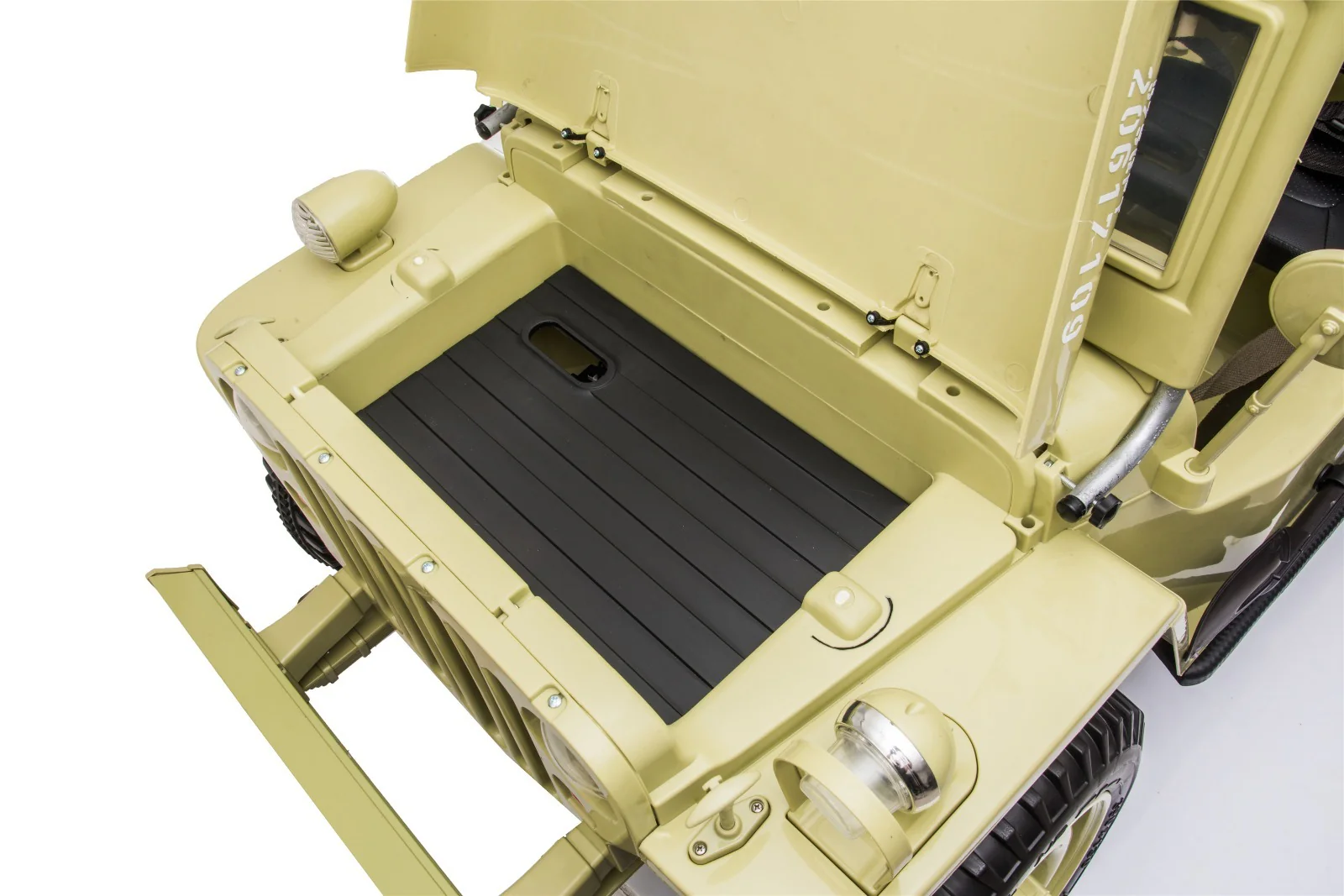 24V X 14 AH 4WD Willys Jeep for Kids 3 Seater Military Jeep - Olive Green Pre-Order ETA 25th April 2026 - Image 8