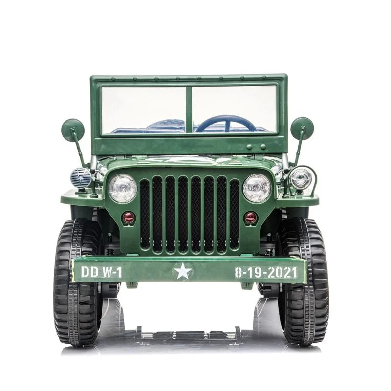 24V X 14 AH 4WD Willys Jeep for Kids 3 Seater Military Jeep - Green Pre-Order ETA 25th April 2026 - Image 3