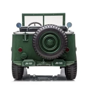 24V X 14 AH 4WD Willys Jeep for Kids 3 Seater Military Jeep - Green Pre-Order ETA 25th April 2026 - Image 5